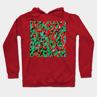 Camouflage - Red and Green Hoodie